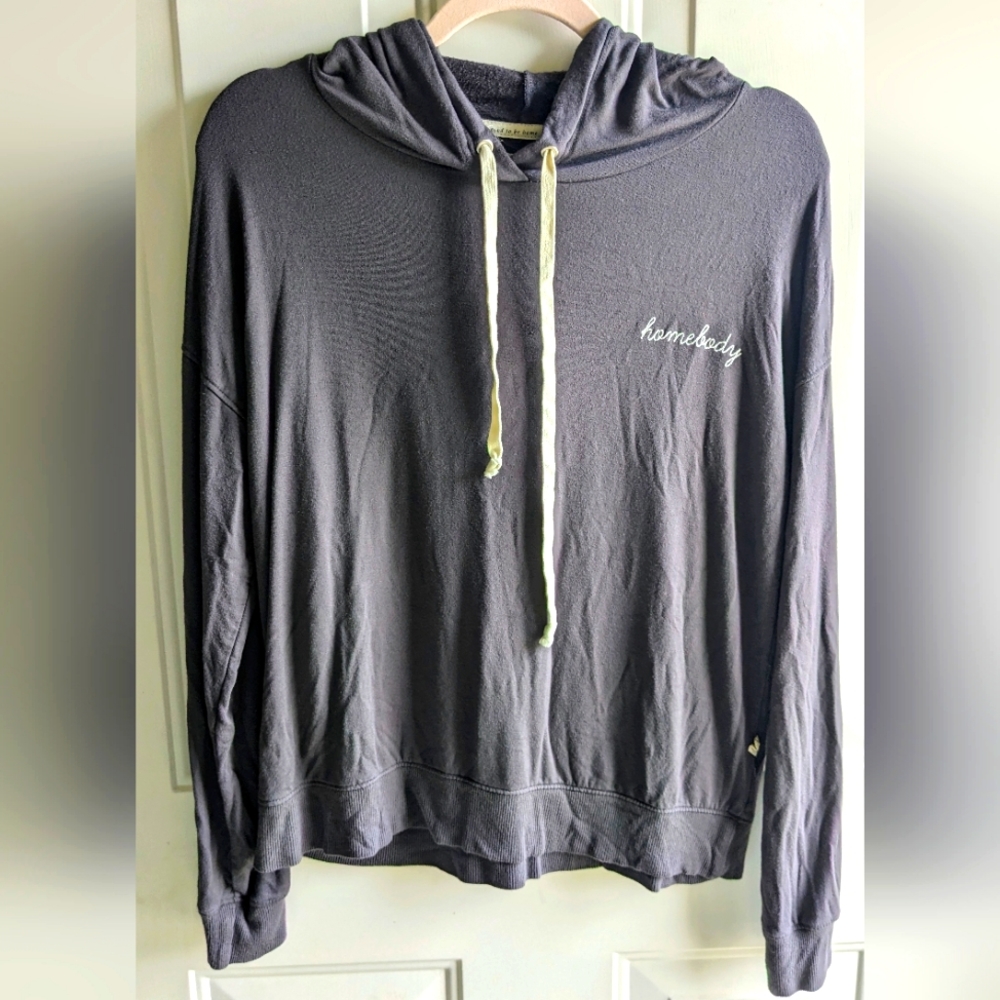 Magnolia Women's Gray Lightweight Homebody Pullover Hoodie - Picture 1 of 4